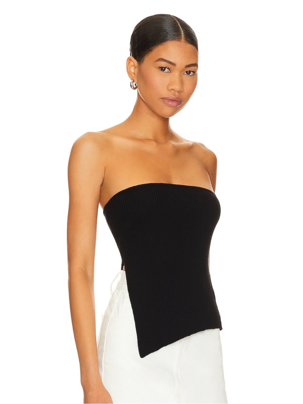Black Ribbed Tube Top